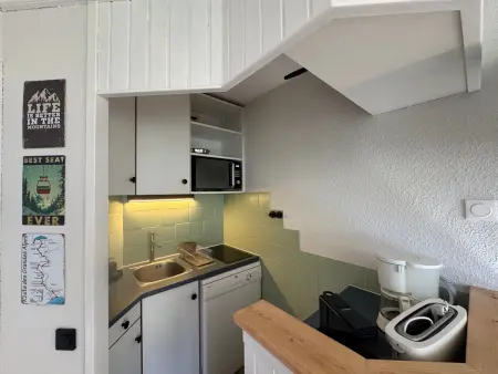 Studio rénové 26m² vue pistes, balcon sud - Plagne Aime : photo 4
