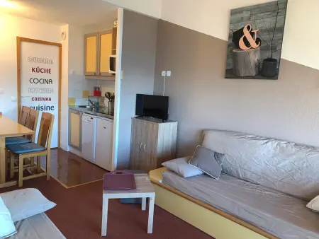 Location appartement à La Plagne Montchavin Les Coches, Appart cosy, accès pistes, mezzanine, casier à skis, animaux admis