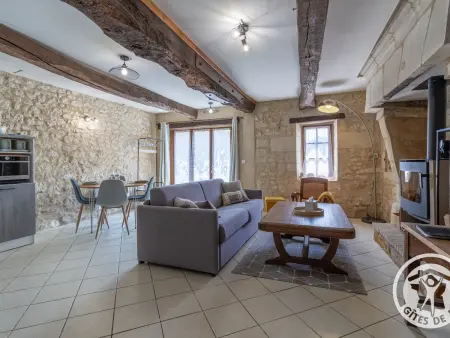 Gîte en tuffeau à Vaudelnay, poêle à bois et terrasse : photo 5