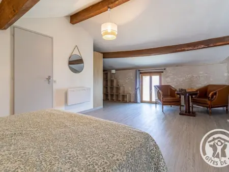 Gîte en tuffeau à Vaudelnay, poêle à bois et terrasse : photo 7