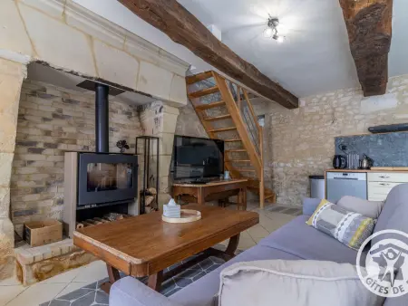 Gîte en tuffeau à Vaudelnay, poêle à bois et terrasse : photo 17