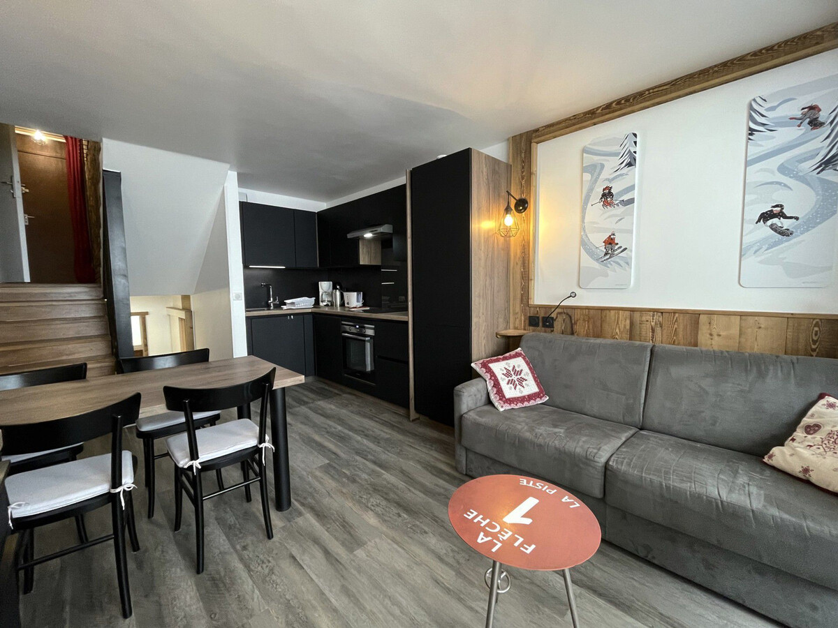 Duplex 4 pers balcon sud, Les Menuires, parking - Photo 1