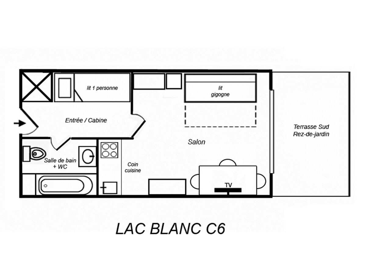Studio en bord de piste à Méribel, 3 personnes - Photo 10