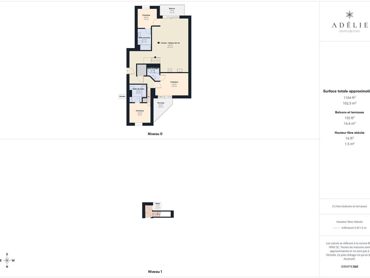 Duplex 10 pers. Montvalezan-La Rosière, 150m remontées - Photo 24
