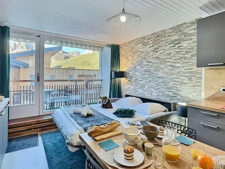 Studio cabine 4 pers à Tignes, balcon sud, 2 min des pistes : photo 14