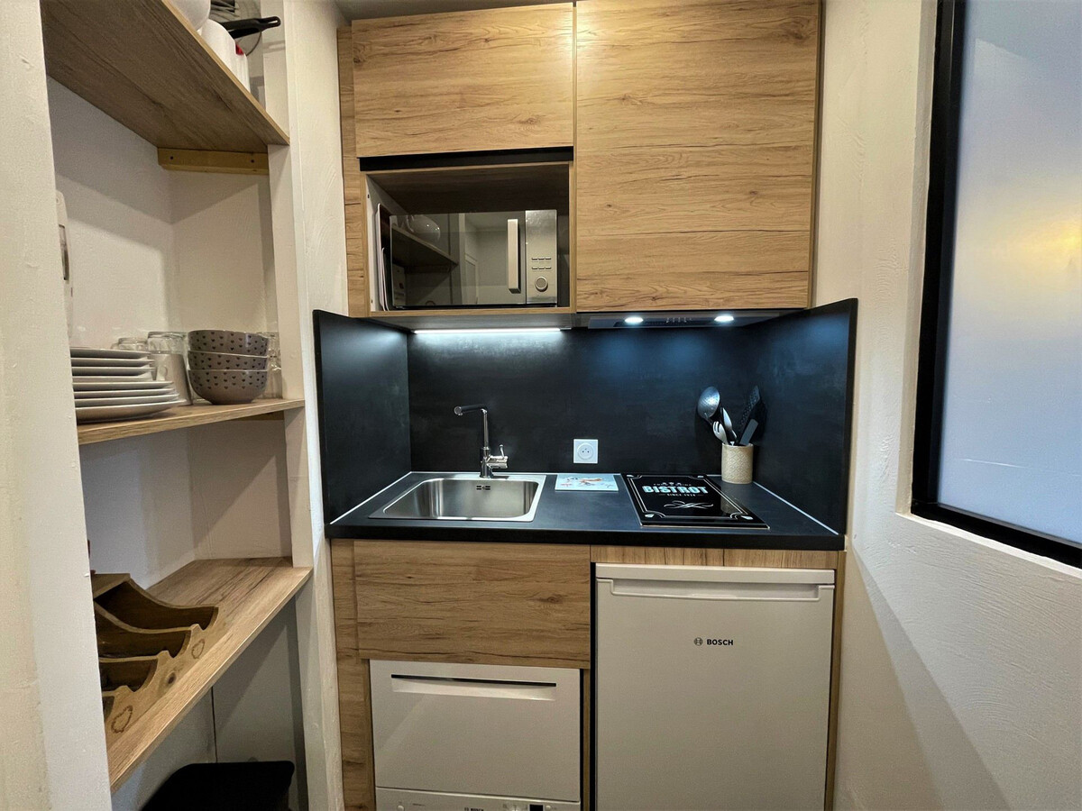 Studio 17m² ski aux pieds, Les Menuires, balcon - Photo 6