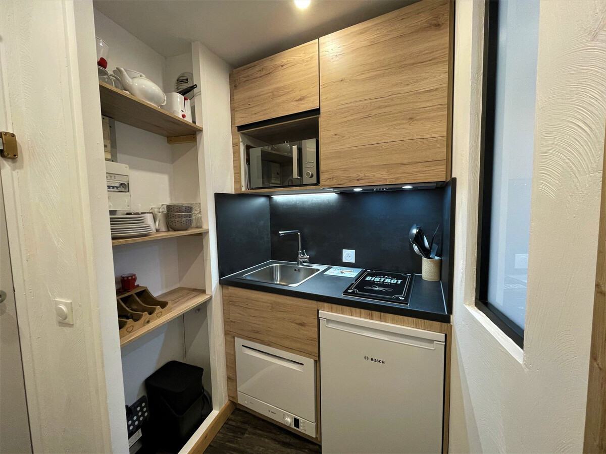 Studio 17m² ski aux pieds, Les Menuires, balcon - Photo 7