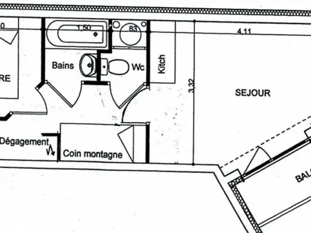 Appartement 2 pièces balcon, casier à skis, parking - Photo 14