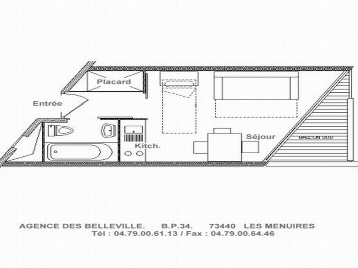 Studio 20m² 4 pers aux Menuires · Balcon sud · 7e étage - Photo 15