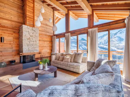 Location chalet à Saint Martin de Belleville Les Menuires, Chalet de luxe aux pistes avec sauna et parking - 5 flocons