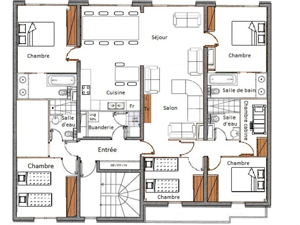 Appartement 6 pièces rénové 10 personnes, centre Méribel - Photo 14