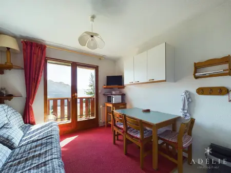 Location appartement à Montvalezan La Rosière, Charmant Studio 2/4 pers, centre-station, balcon sud, proche des pistes, parking inclus