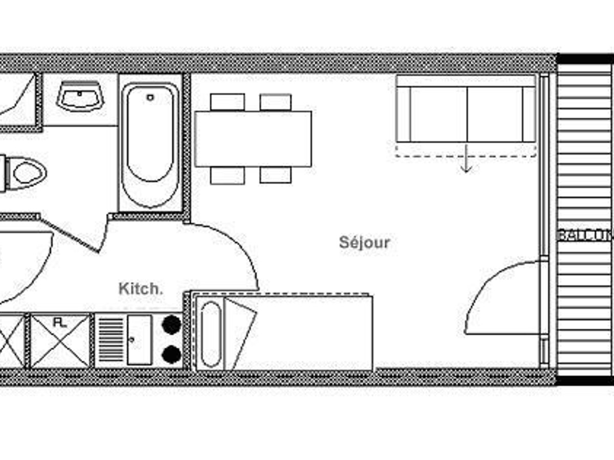 Studio rénové 17m² aux Menuires, accès direct aux pistes - Photo 12