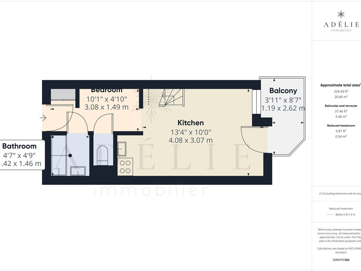 Studio mezzanine 4 pers. à 50m des pistes, Montvalezan - Photo 13