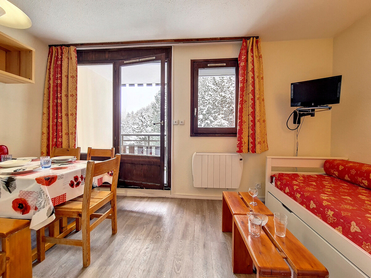Studio 24m² aux pieds des pistes, balcon, animaux admis - Photo 3