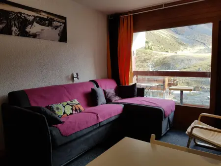 Studio 28m² ski aux pieds, balcon sud, 4 personnes : photo 2