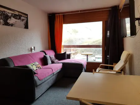 Studio 28m² ski aux pieds, balcon sud, 4 personnes : photo 6