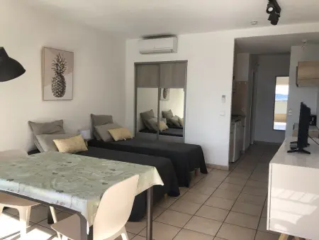Location appartement à Saint Raphaël, Studio climatisé pour 2, proche plage et commerces, animaux admis, WiFi, parking