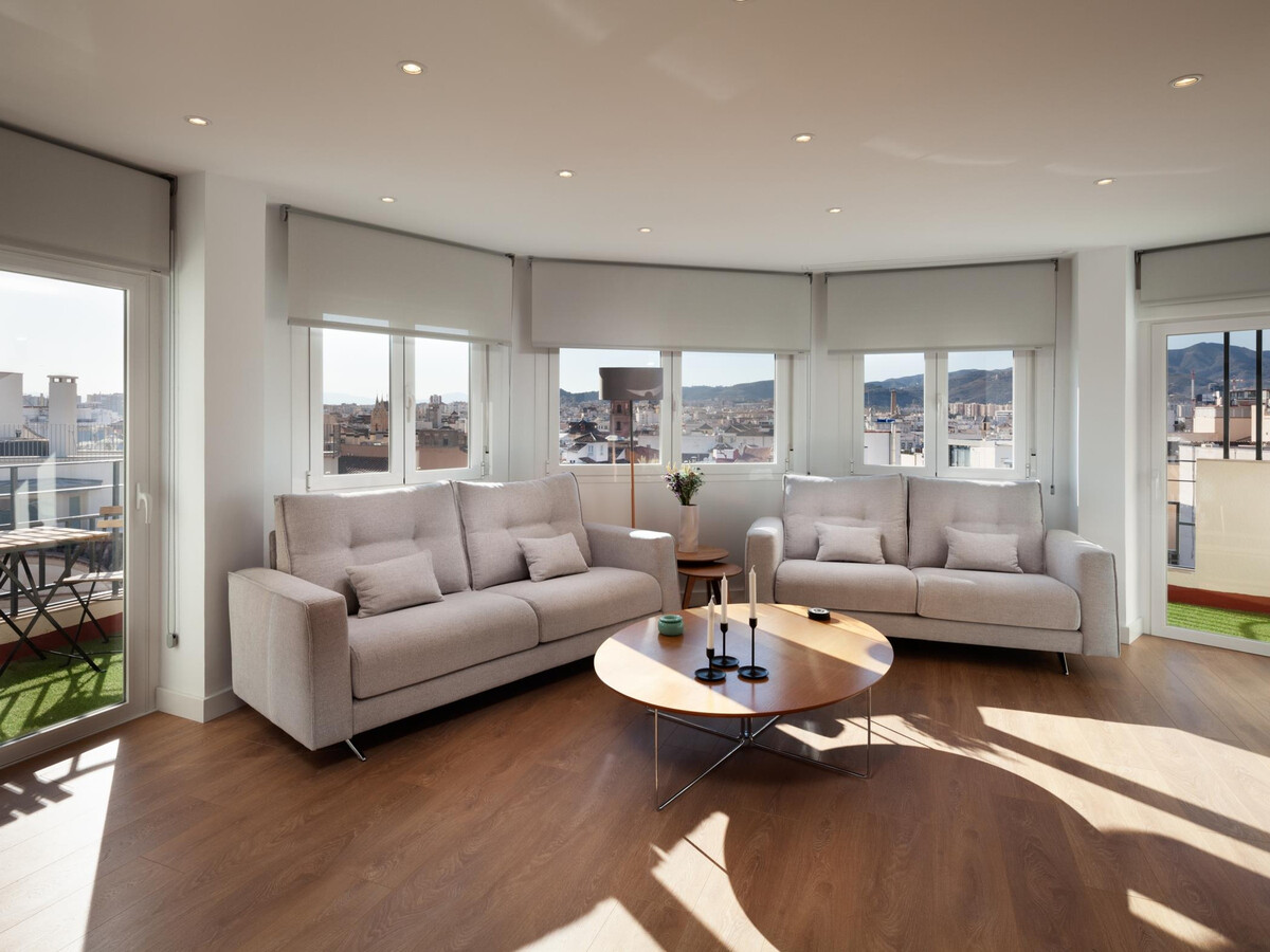 Appartement moderne 7e étage, vue cathédrale Málaga - Photo 4