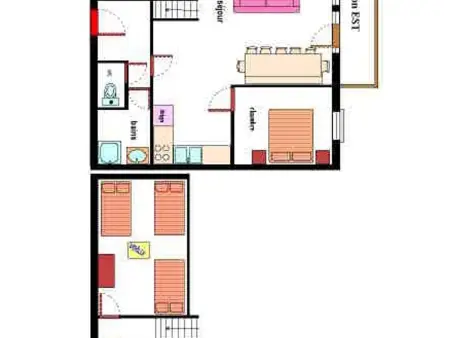 Duplex 12 pers. balcon Est, 96 m² - Lanslevillard : photo 6