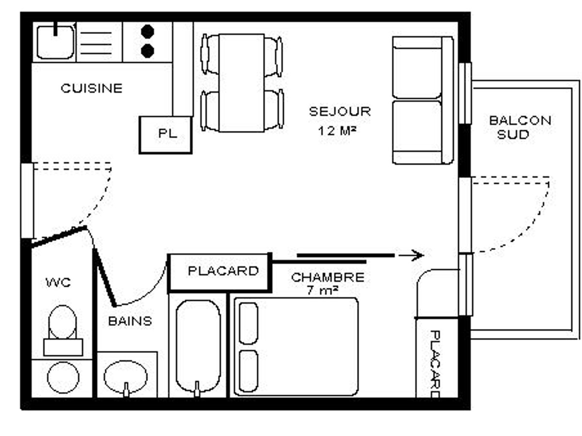 Appartement 4 pers avec balcon et casier à ski à Termignon - Photo 6