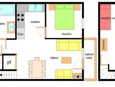 Appartement 6/7 pers Lanslevillard, mezzanine, parking : photo 6