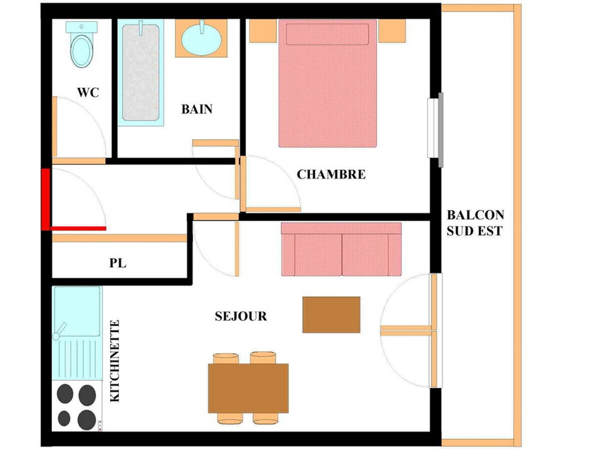 Appartement 4 pers. aux Alpages, balcon SE et parking - Photo 6