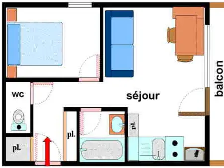 Appartement 4 pers. avec balcon sud à Lanslevillard : photo 6