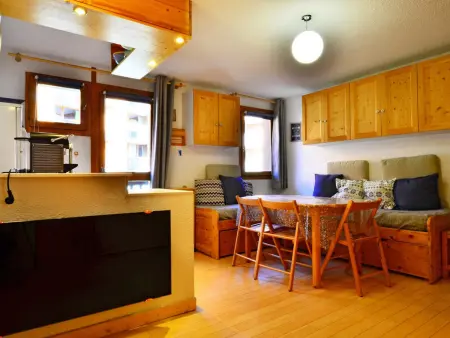 Location appartement à La Plagne Montchavin Les Coches, Charmant 2 pièces pour 5 pers. à 1 min. des pistes, balcon exposé Sud/Ouest, Wi-Fi et parking gratuit