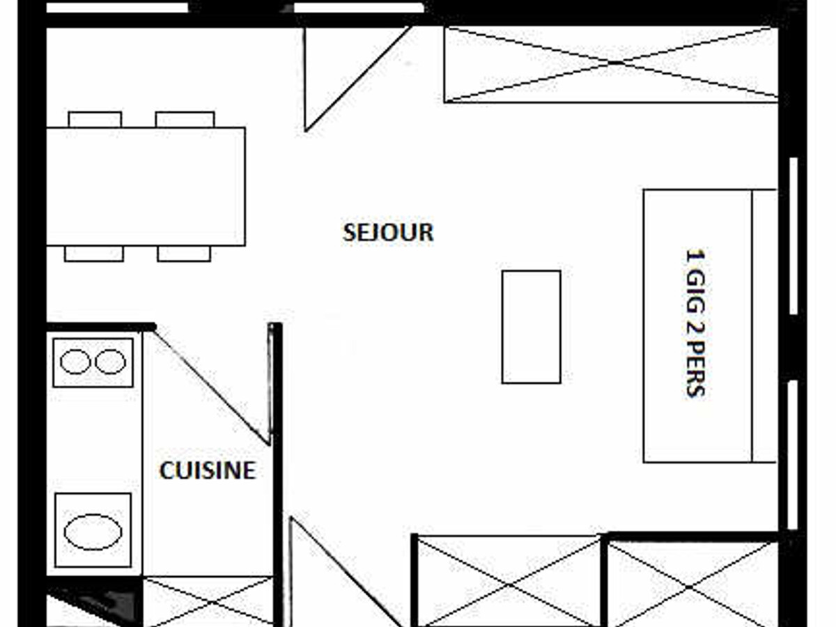 Appartement 5 pers ski-in/ski-out à Montchavin - Photo 12