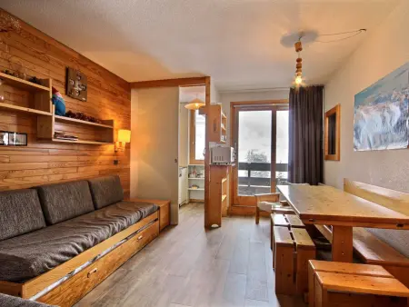 Location appartement à Belle Plagne, Appartement 2 pièces avec balcon au pied des pistes, 4 personnes