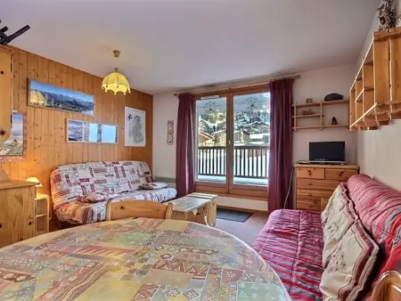 Location appartement à Plagne 1800, Appartement au pied des pistes pour 4 personnes avec balcon