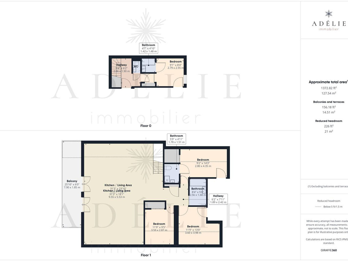 Duplex 8 pers, 127 m², balcon sud à 350 m des pistes - Photo 17