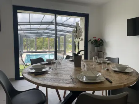 Gîte ancien bergerie, piscine couverte chauffée toute l'année : photo 5