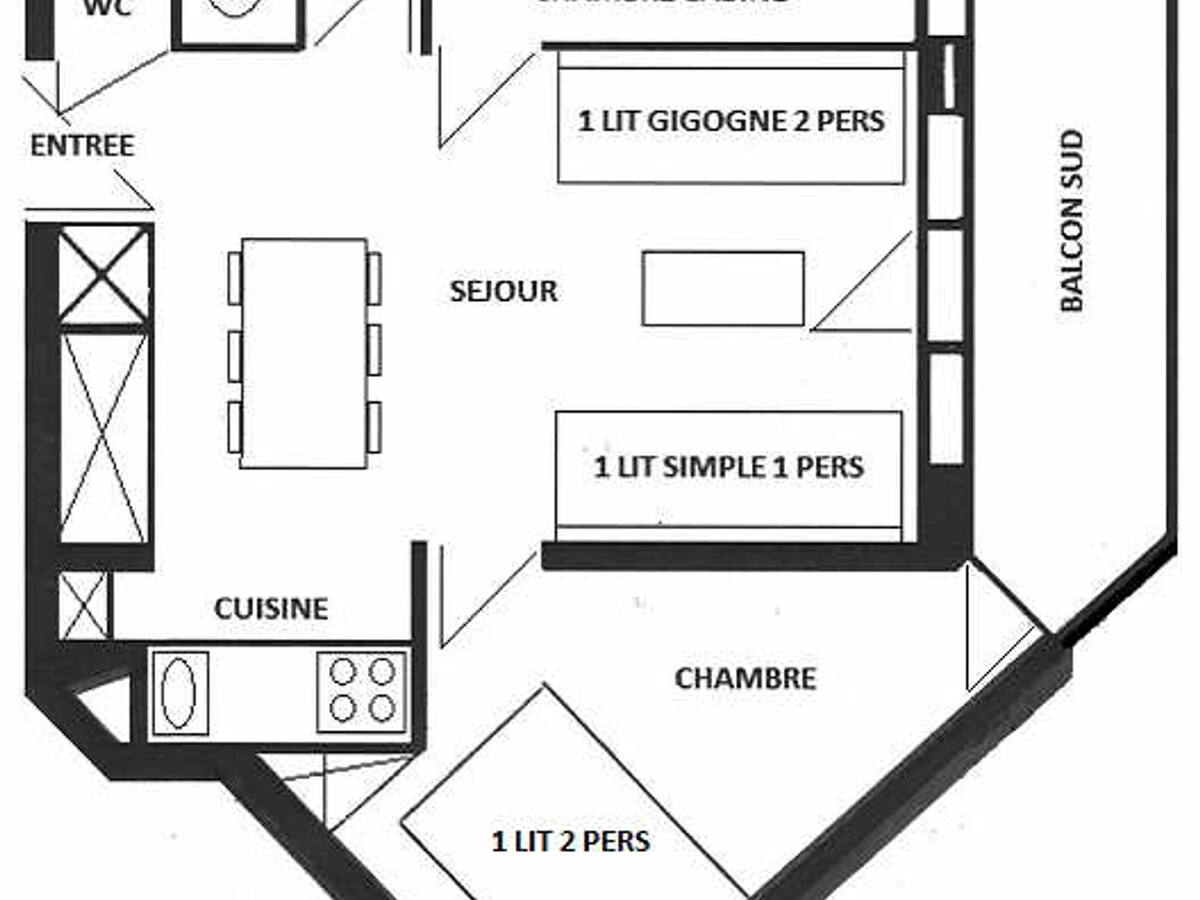 Appart 2 pièces + cabine ski-in/ski-out, balcon sud, Montchavin - Photo 12
