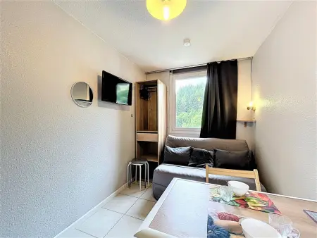 Studio 14m² ski aux pieds au Corbier, vue pistes : photo 5