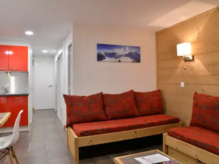 Appartement rénové 5 pers., balcon, cœur station Plagne Bellecôte : photo 5