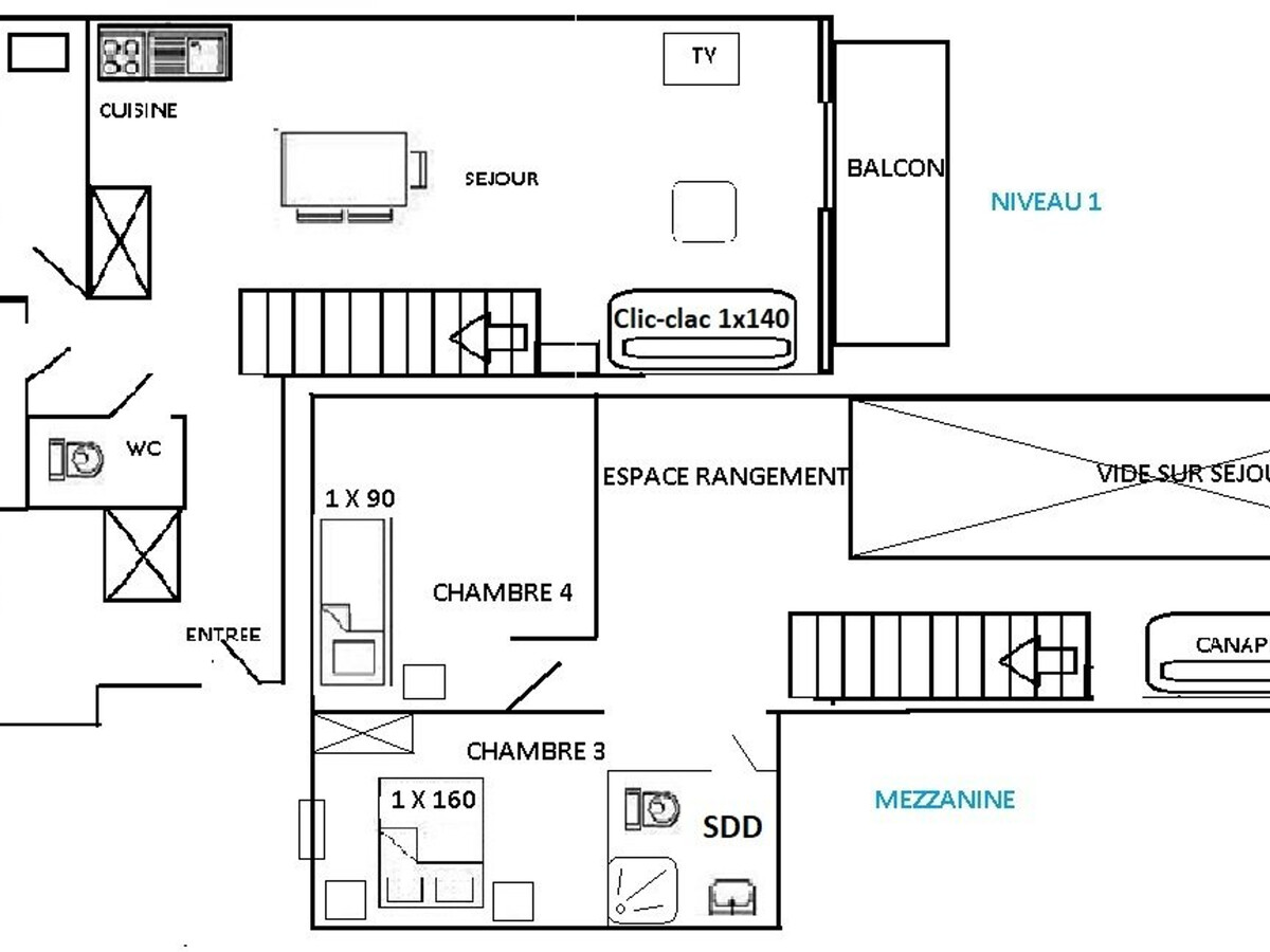 Appartement 5 pièces, 9 pers, skis aux pieds aux Saisies - Photo 3