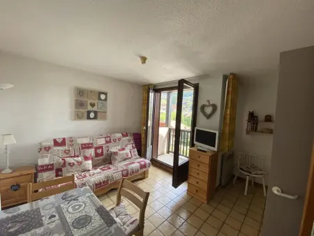 Studio 4 pers aux Carroz, balcon sud à 450 m des pistes : photo 3