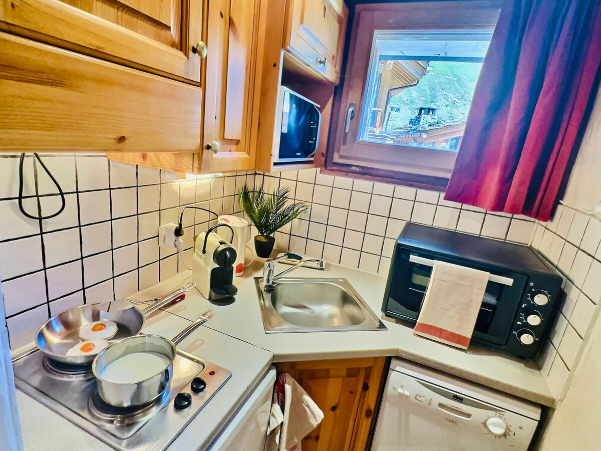 Studio 23m² Val-d'Isère, 1er étage, vue village - Photo 6