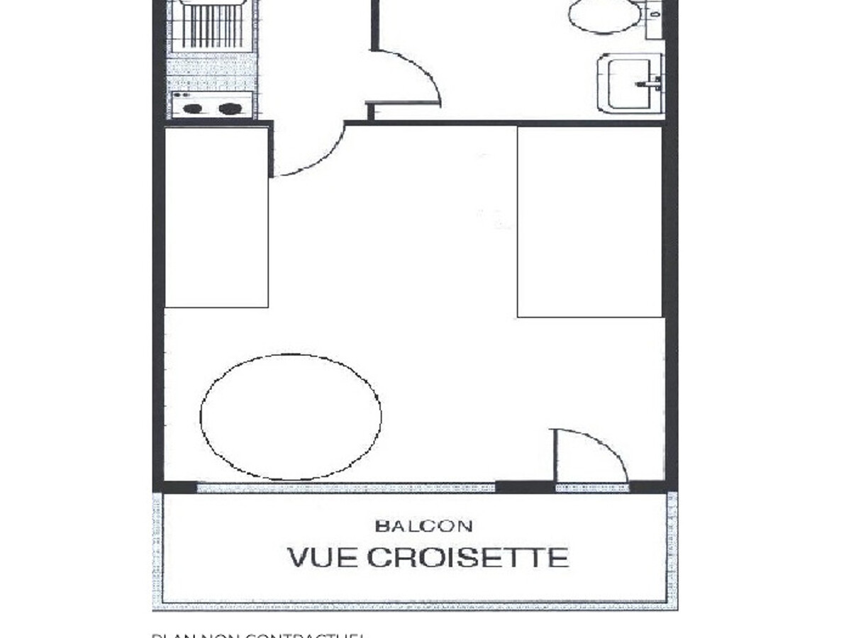 Studio 3 pers balcon Sud-Ouest, animaux admis - Photo 6