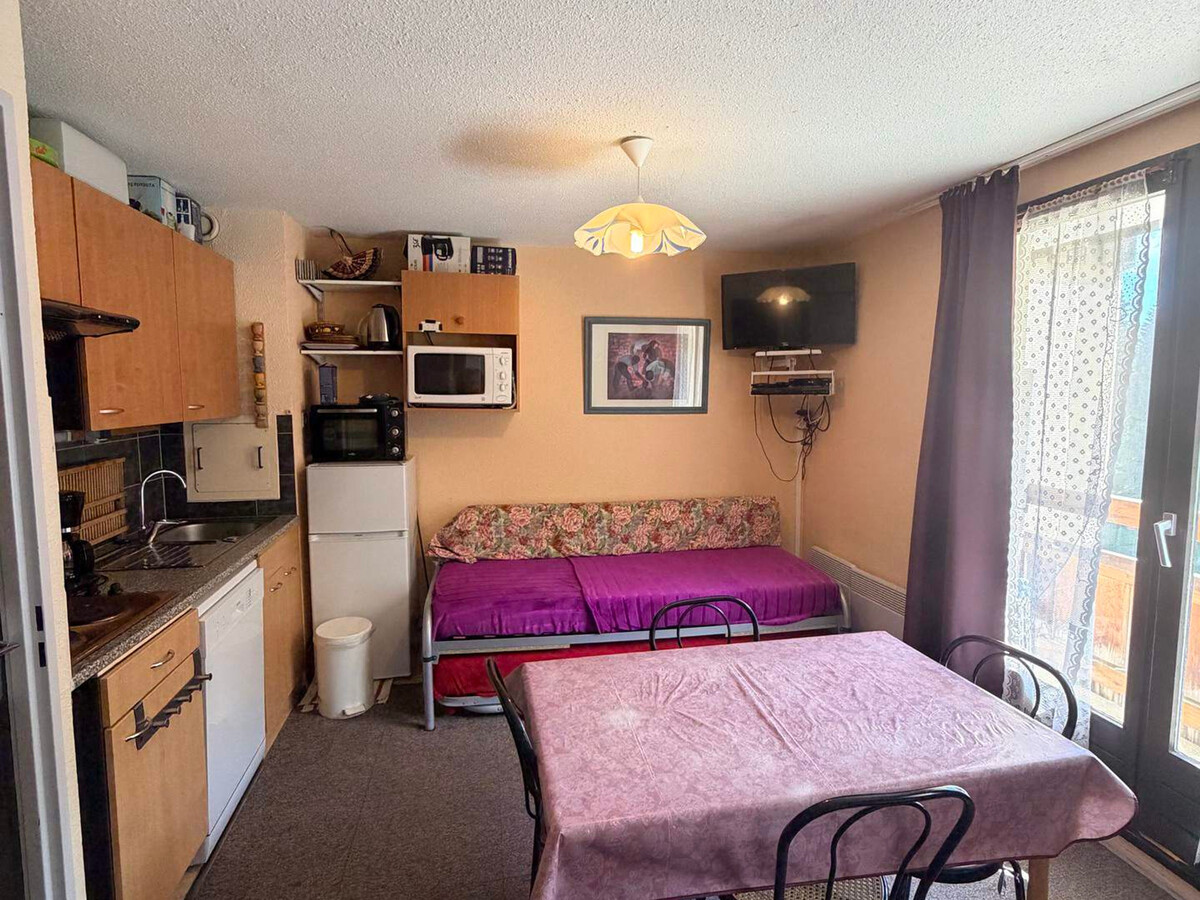 Studio cabine 4 pers. vue pistes, 7e étage balcon - Photo 1