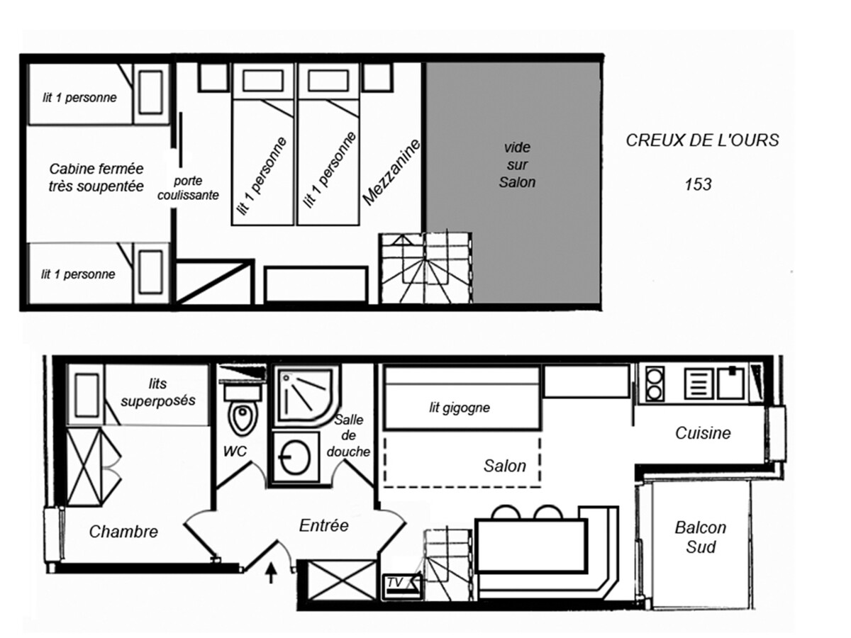 Duplex 6 pers avec mezzanine à Méribel - Photo 9