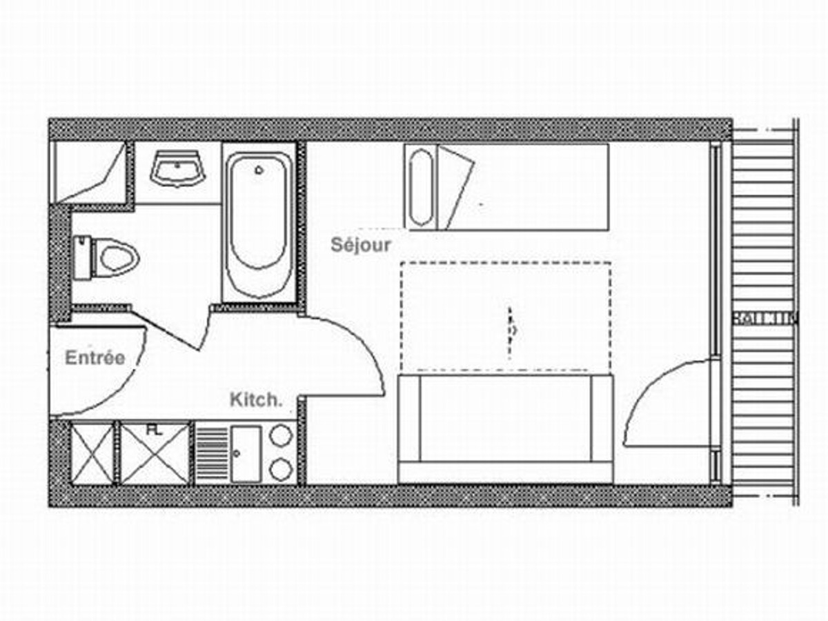Studio 17m² balcon aux Menuires, 8ème étage - Photo 11