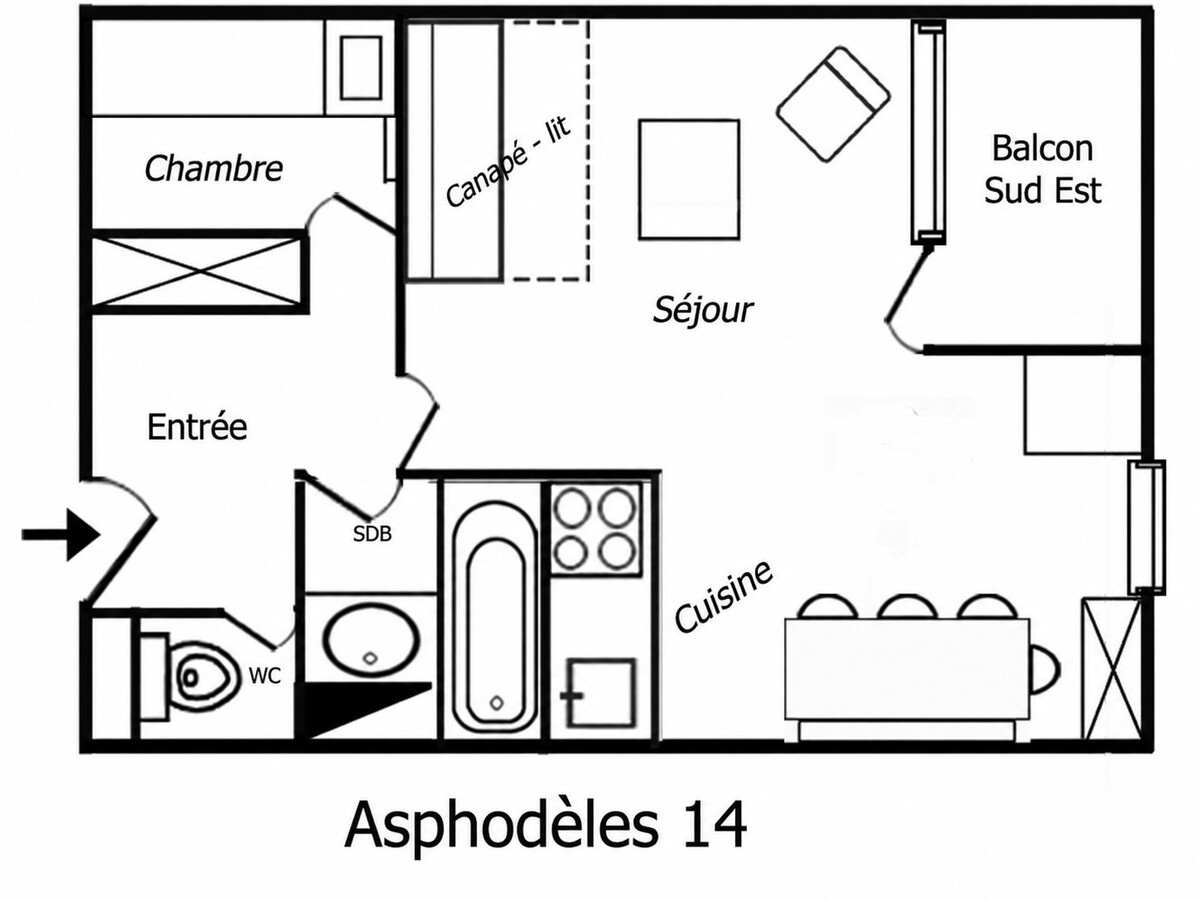 Appartement 2 pièces Méribel, balcon Sud-Est, animaux acceptés - Photo 11