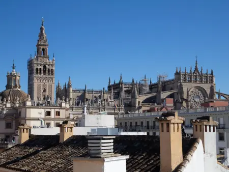 Location appartement à Séville, Élégant 2 chambres au cœur de Séville avec terrasse sur le toit