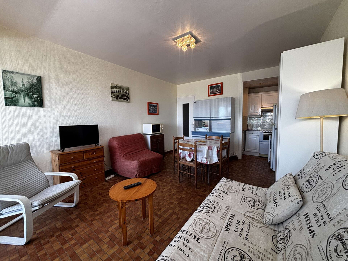 Studio 3 pers bord de mer, balcon loggia, parking - Photo 2