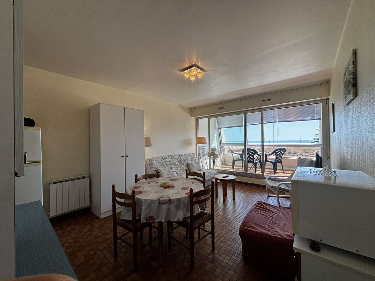 Studio 3 pers bord de mer, balcon loggia, parking - Photo 4