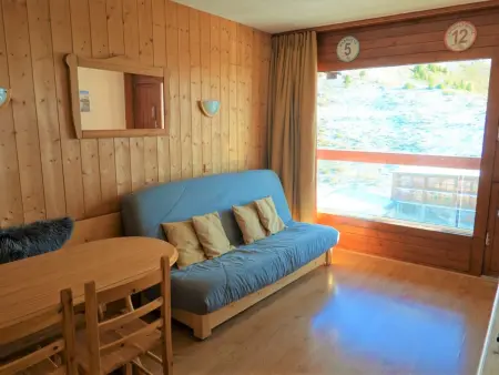 Studio 28m² ski aux pieds, balcon sud vue pistes : photo 2
