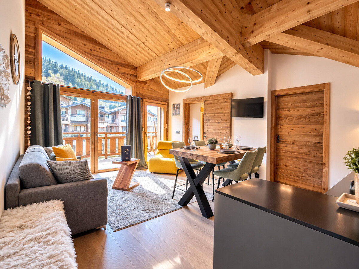 Appartement 4 pers. aux Gets, balcon et poutres apparentes - Photo 1